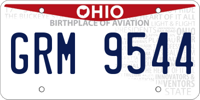 OH license plate GRM9544