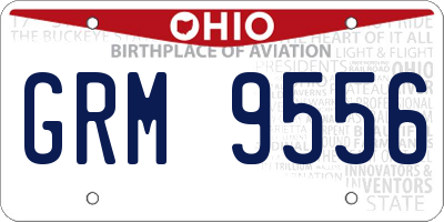 OH license plate GRM9556