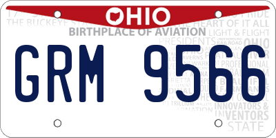 OH license plate GRM9566
