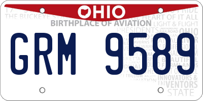 OH license plate GRM9589