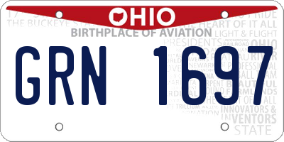 OH license plate GRN1697