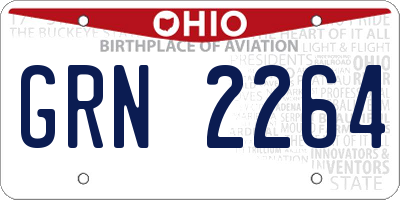 OH license plate GRN2264