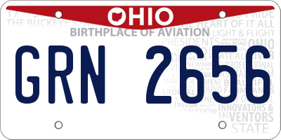 OH license plate GRN2656
