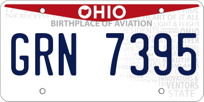 OH license plate GRN7395