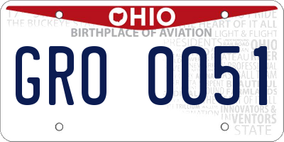 OH license plate GRO0051