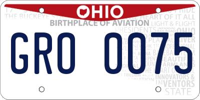 OH license plate GRO0075