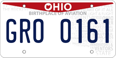 OH license plate GRO0161