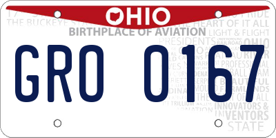 OH license plate GRO0167