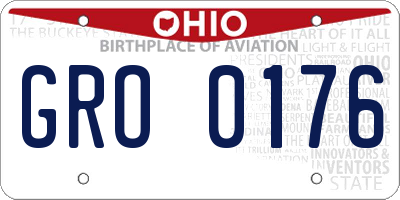 OH license plate GRO0176