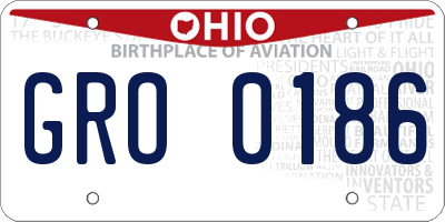 OH license plate GRO0186
