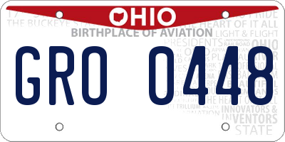 OH license plate GRO0448