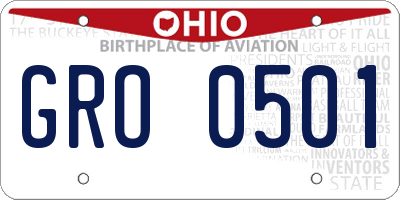 OH license plate GRO0501