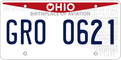 OH license plate GRO0621