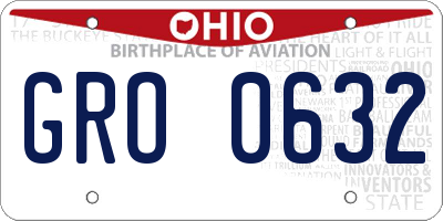 OH license plate GRO0632