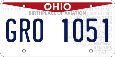OH license plate GRO1051