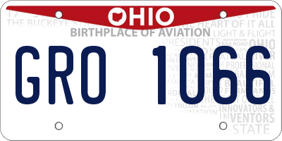 OH license plate GRO1066