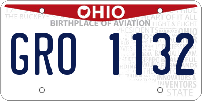 OH license plate GRO1132