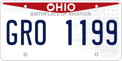 OH license plate GRO1199