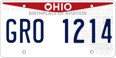 OH license plate GRO1214