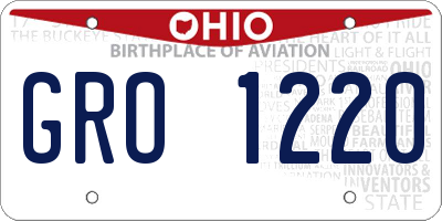 OH license plate GRO1220