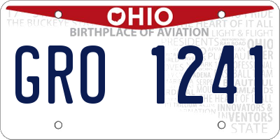 OH license plate GRO1241
