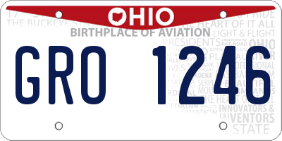 OH license plate GRO1246