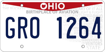 OH license plate GRO1264