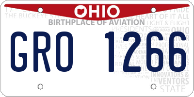 OH license plate GRO1266