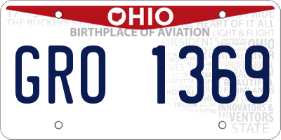 OH license plate GRO1369