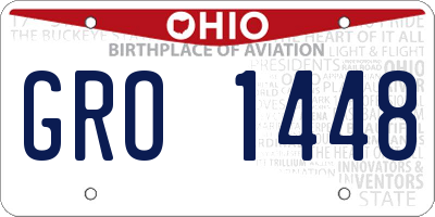 OH license plate GRO1448