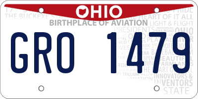OH license plate GRO1479
