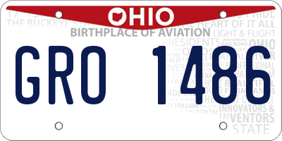 OH license plate GRO1486