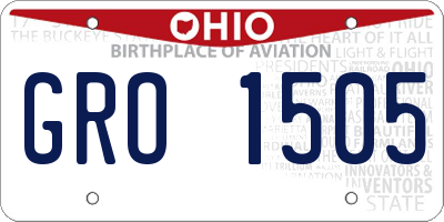 OH license plate GRO1505