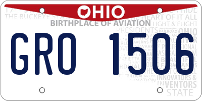 OH license plate GRO1506