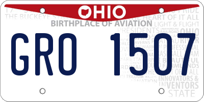 OH license plate GRO1507