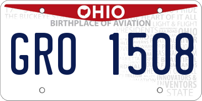 OH license plate GRO1508