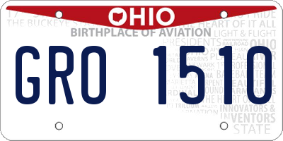 OH license plate GRO1510