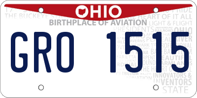 OH license plate GRO1515