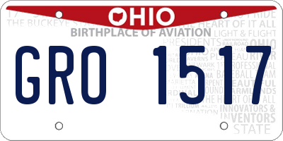 OH license plate GRO1517