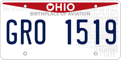 OH license plate GRO1519