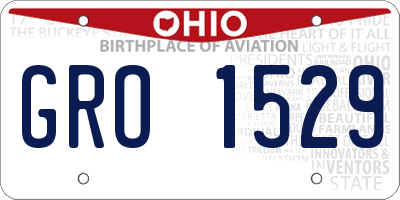 OH license plate GRO1529