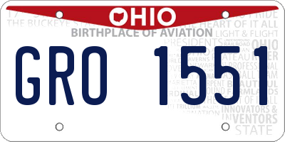 OH license plate GRO1551