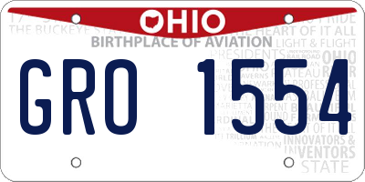 OH license plate GRO1554