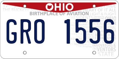OH license plate GRO1556