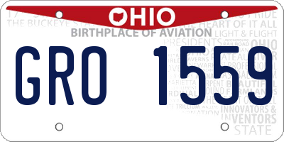 OH license plate GRO1559