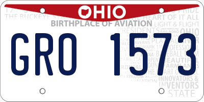 OH license plate GRO1573