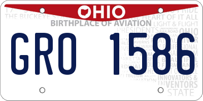 OH license plate GRO1586