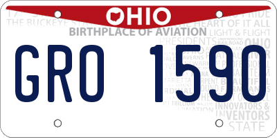 OH license plate GRO1590