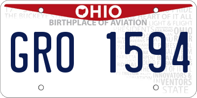OH license plate GRO1594