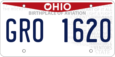 OH license plate GRO1620